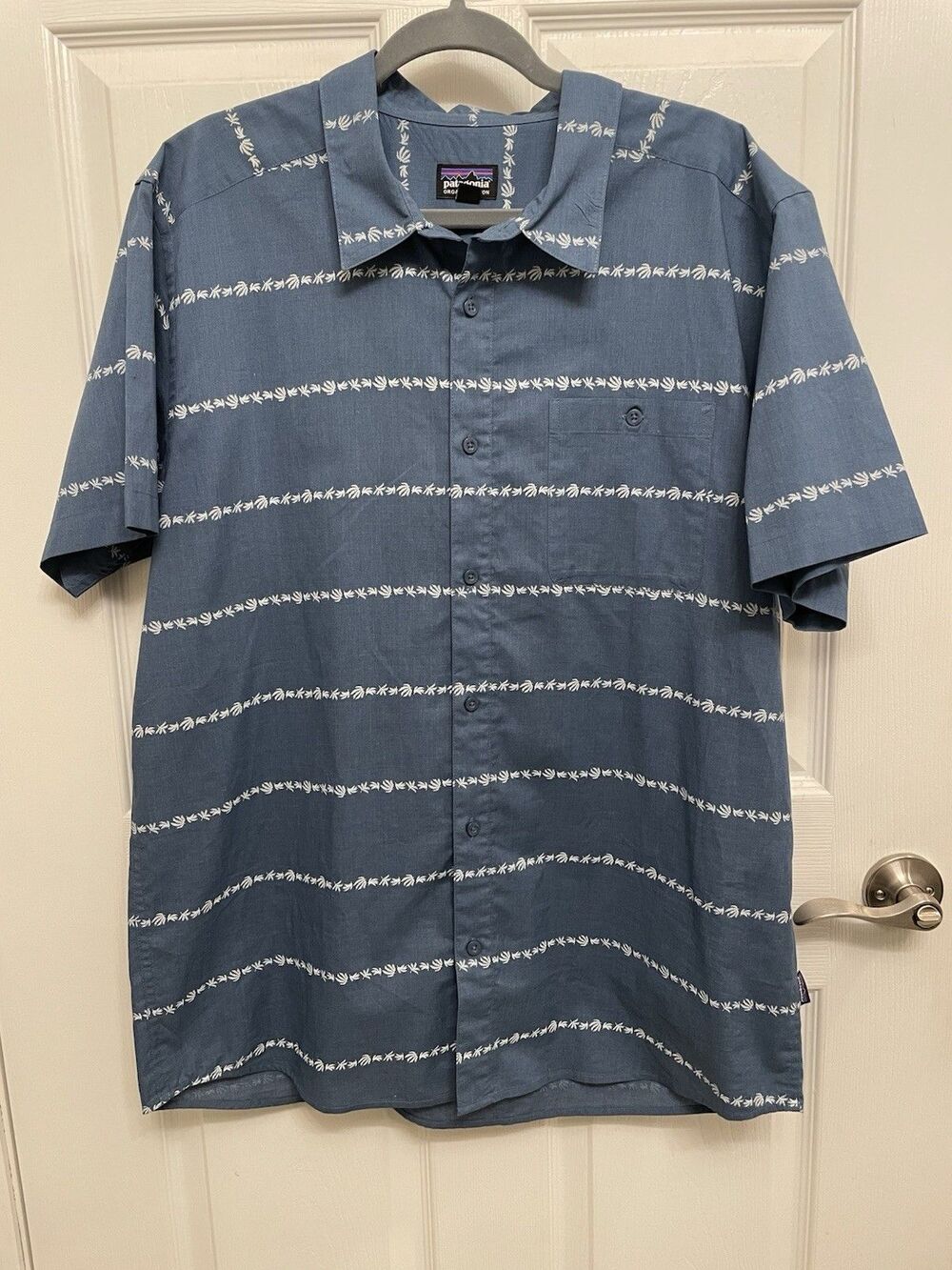 Patagonia Mens XL Go To Shirt Short Sleeve Button Up Tidepool Blue